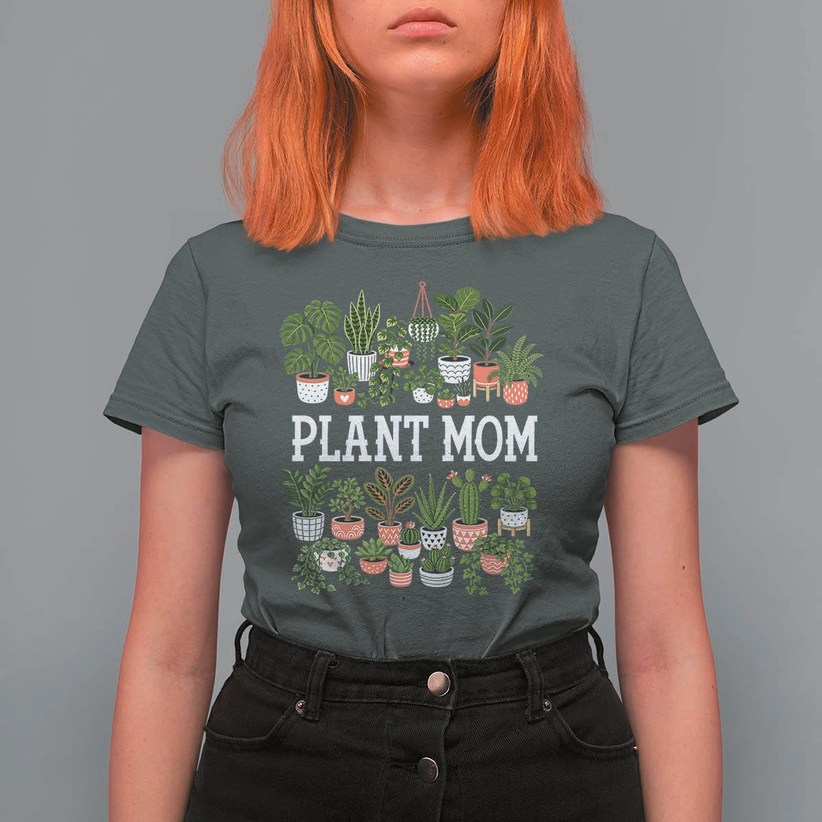 Plant Mom T Shirt For Women Funny Plant Lady Mama Floral Garden