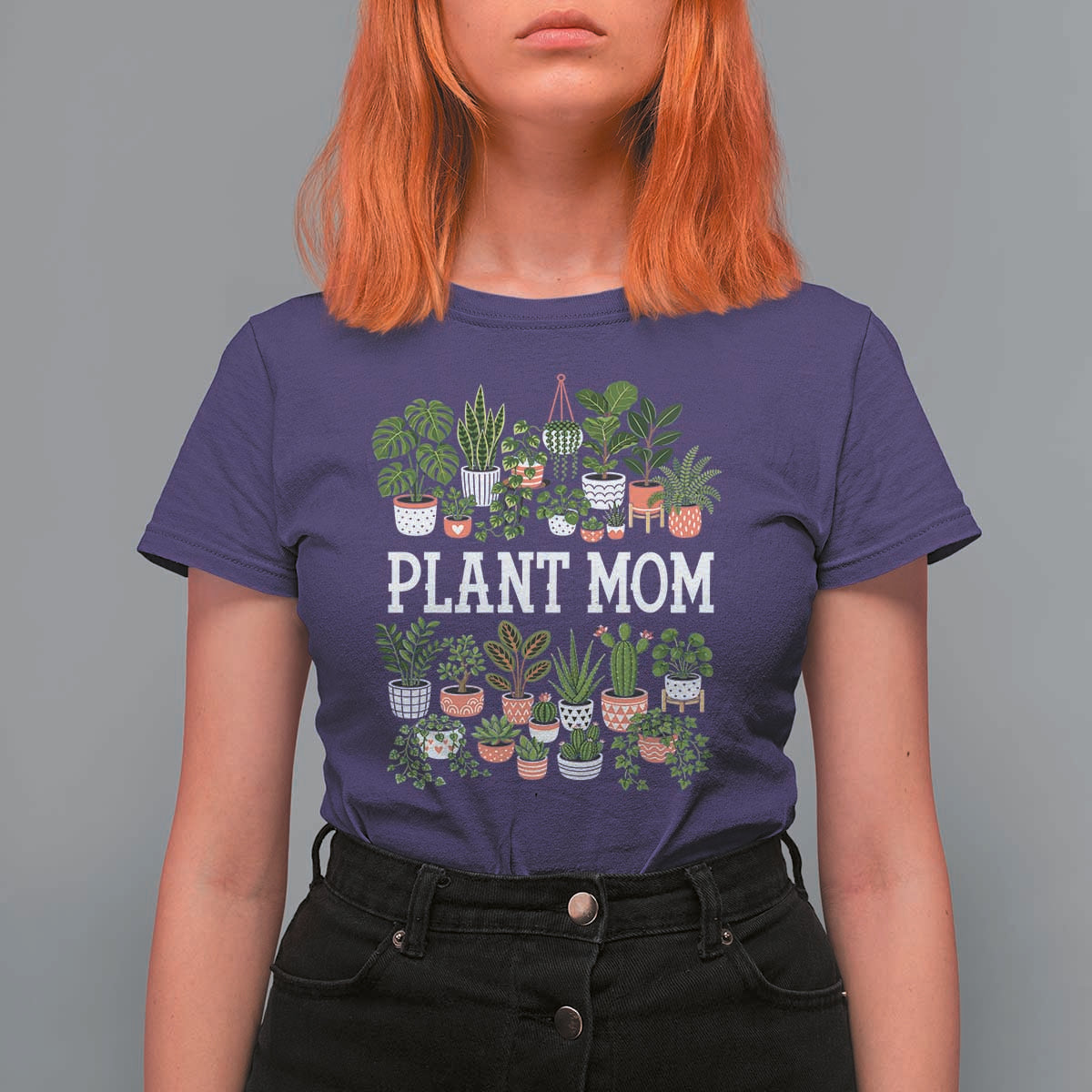 Plant Mom T Shirt For Women Funny Plant Lady Mama Floral Garden