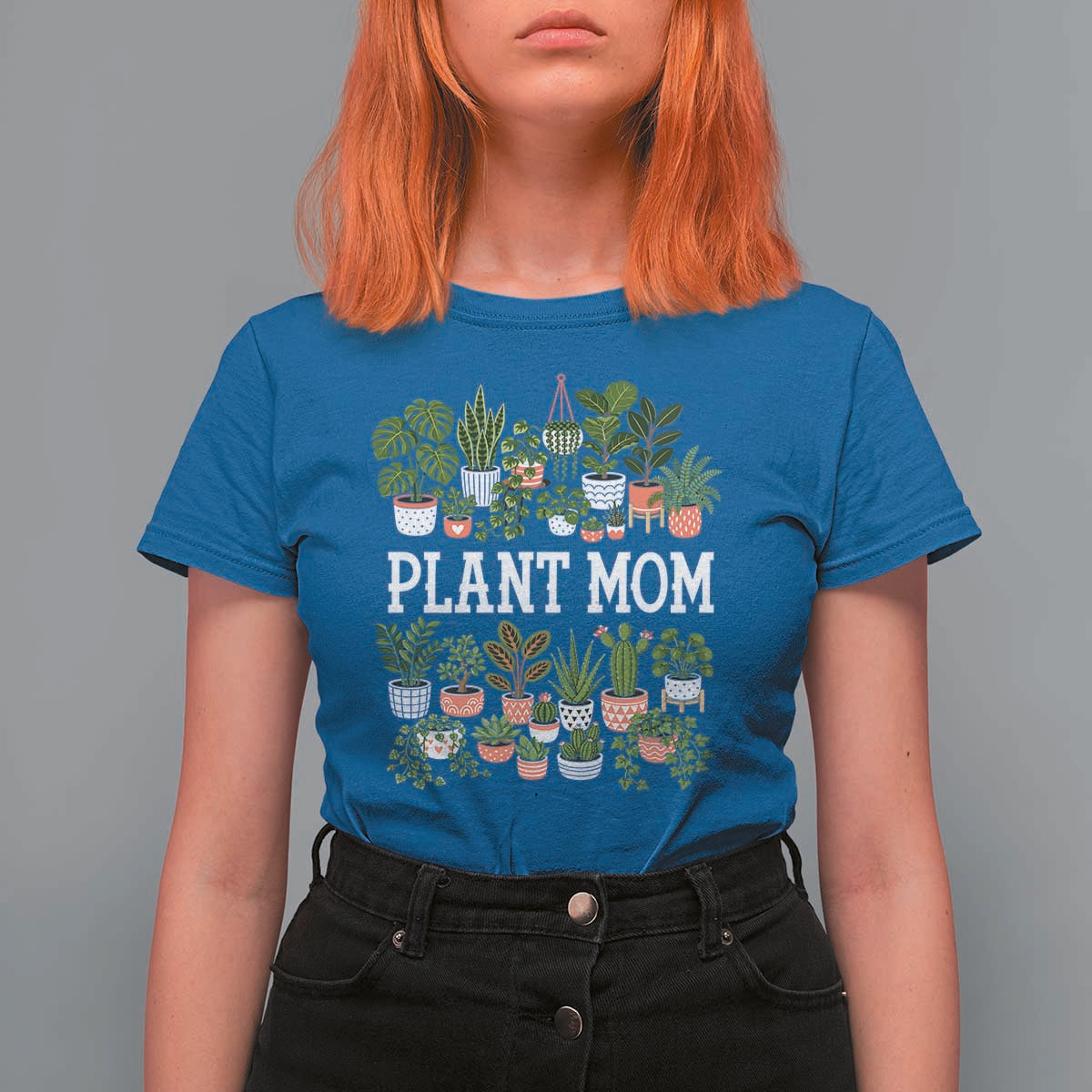 Plant Mom T Shirt For Women Funny Plant Lady Mama Floral Garden