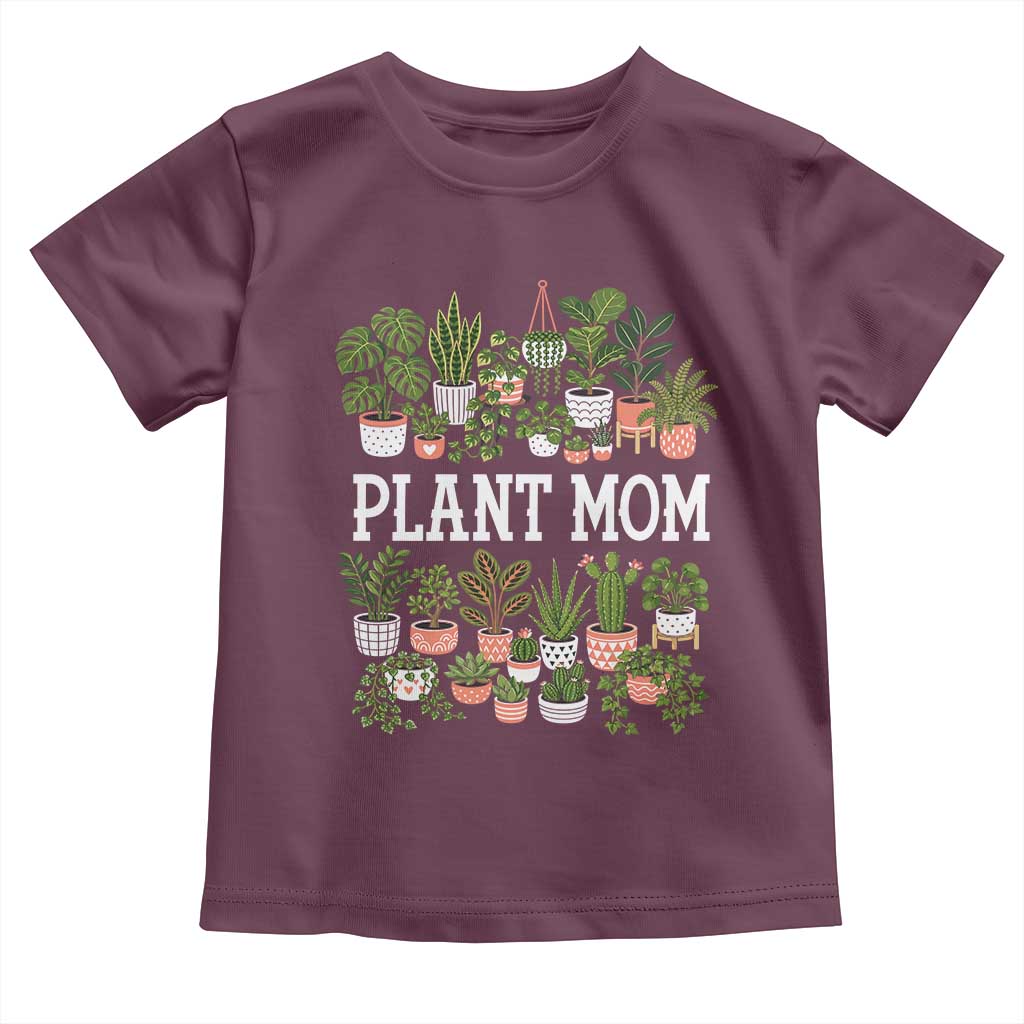 Plant Mom Toddler T Shirt Funny Plant Lady Mama Floral Garden
