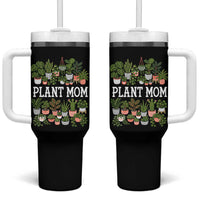 Plant Mom Tumbler With Handle Funny Plant Lady Mama Floral Garden