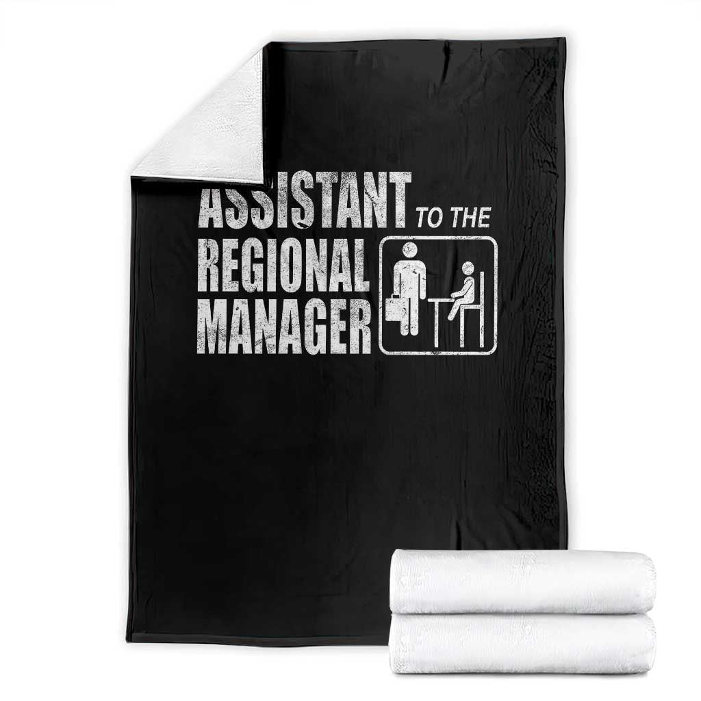 Assistant To The Regional Manager Throw Blanket Funny Dad Baby Matching