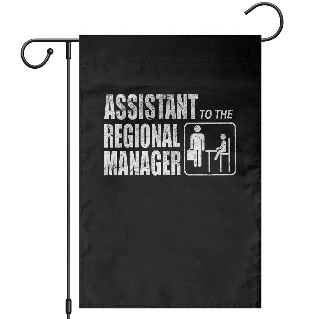 Assistant To The Regional Manager Garden Flag Funny Dad Baby Matching