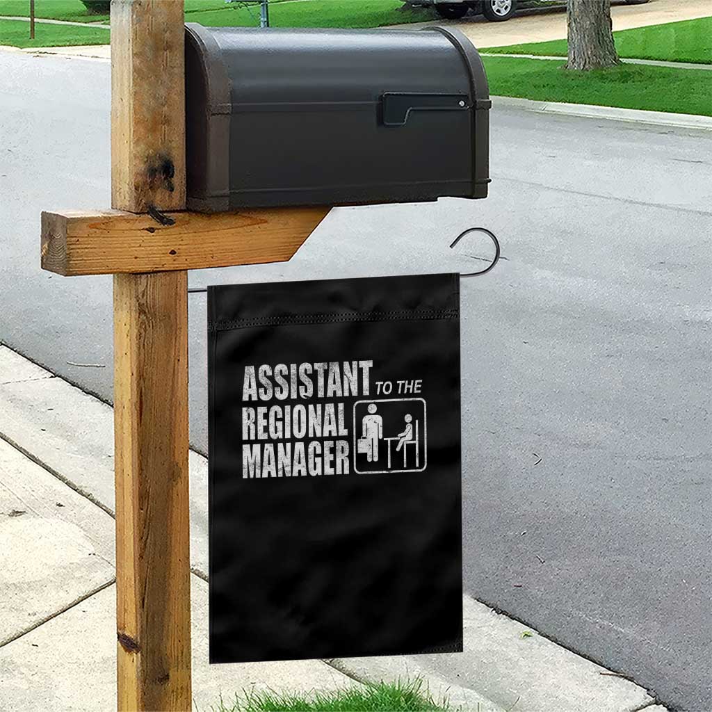 Assistant To The Regional Manager Garden Flag Funny Dad Baby Matching