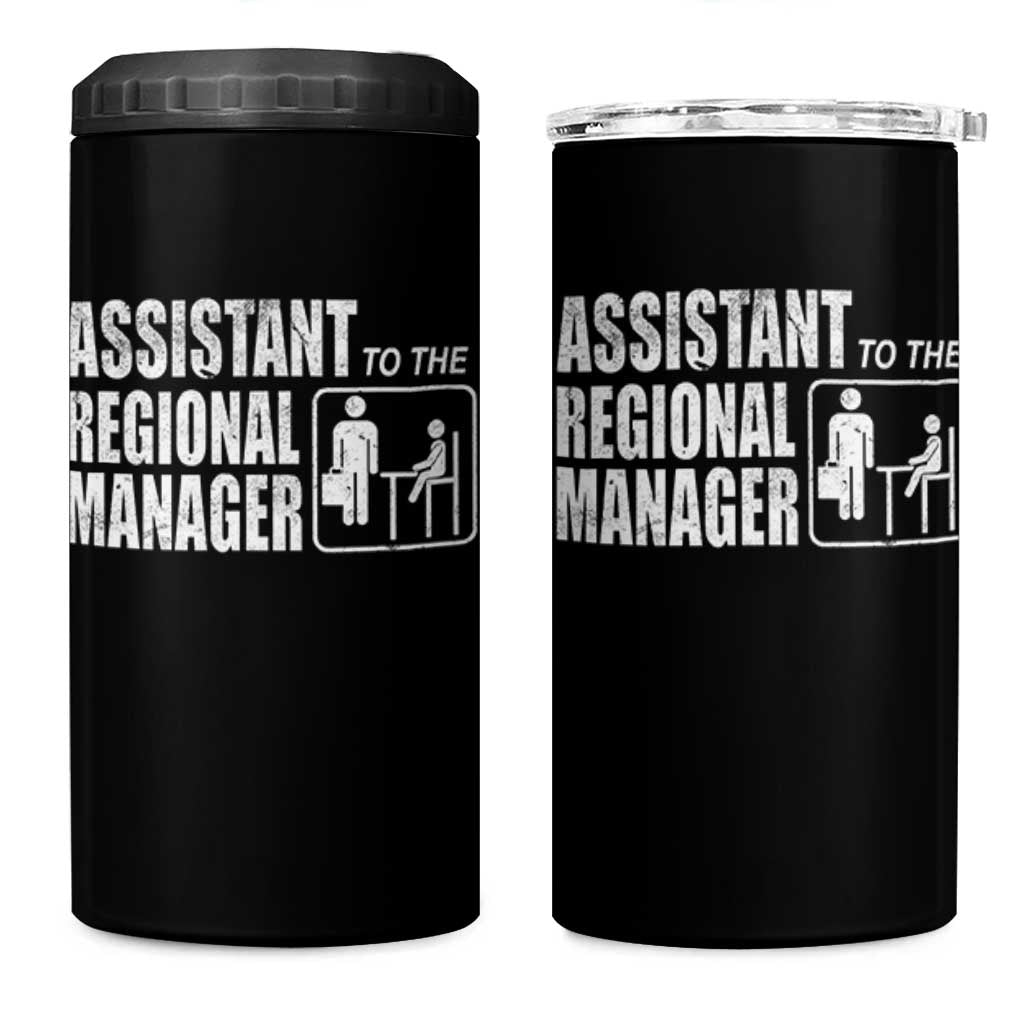 Assistant To The Regional Manager 4 in 1 Can Cooler Tumbler Funny Dad Baby Matching