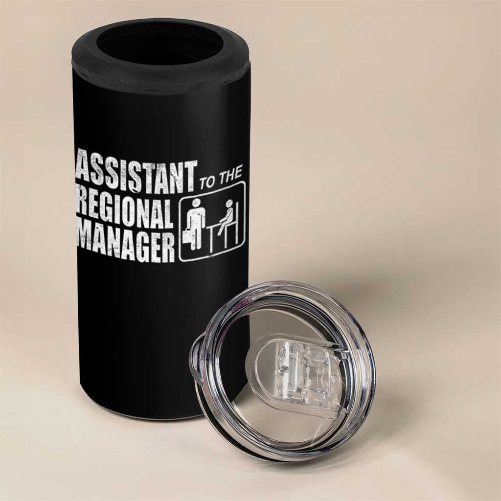 Assistant To The Regional Manager 4 in 1 Can Cooler Tumbler Funny Dad Baby Matching