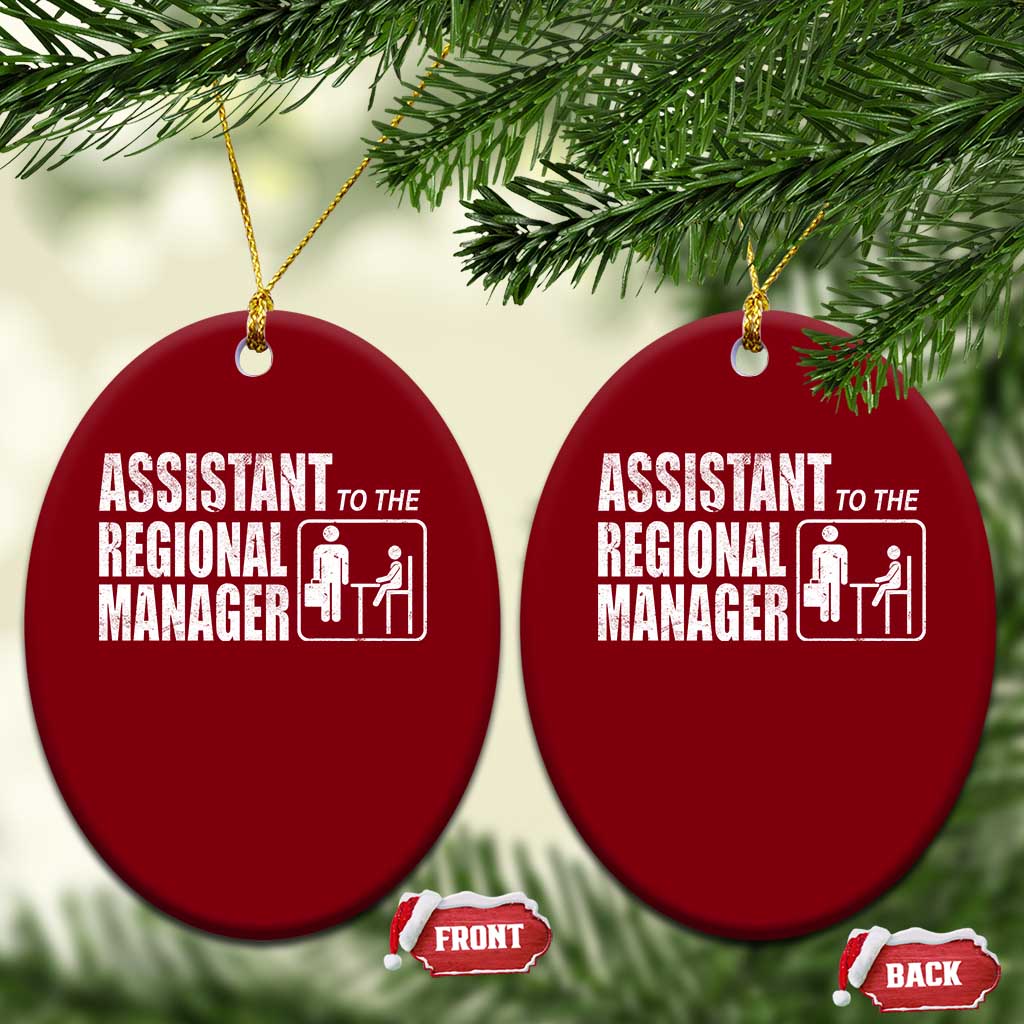 Assistant To The Regional Manager Ceramic Ornament Funny Dad Baby Matching