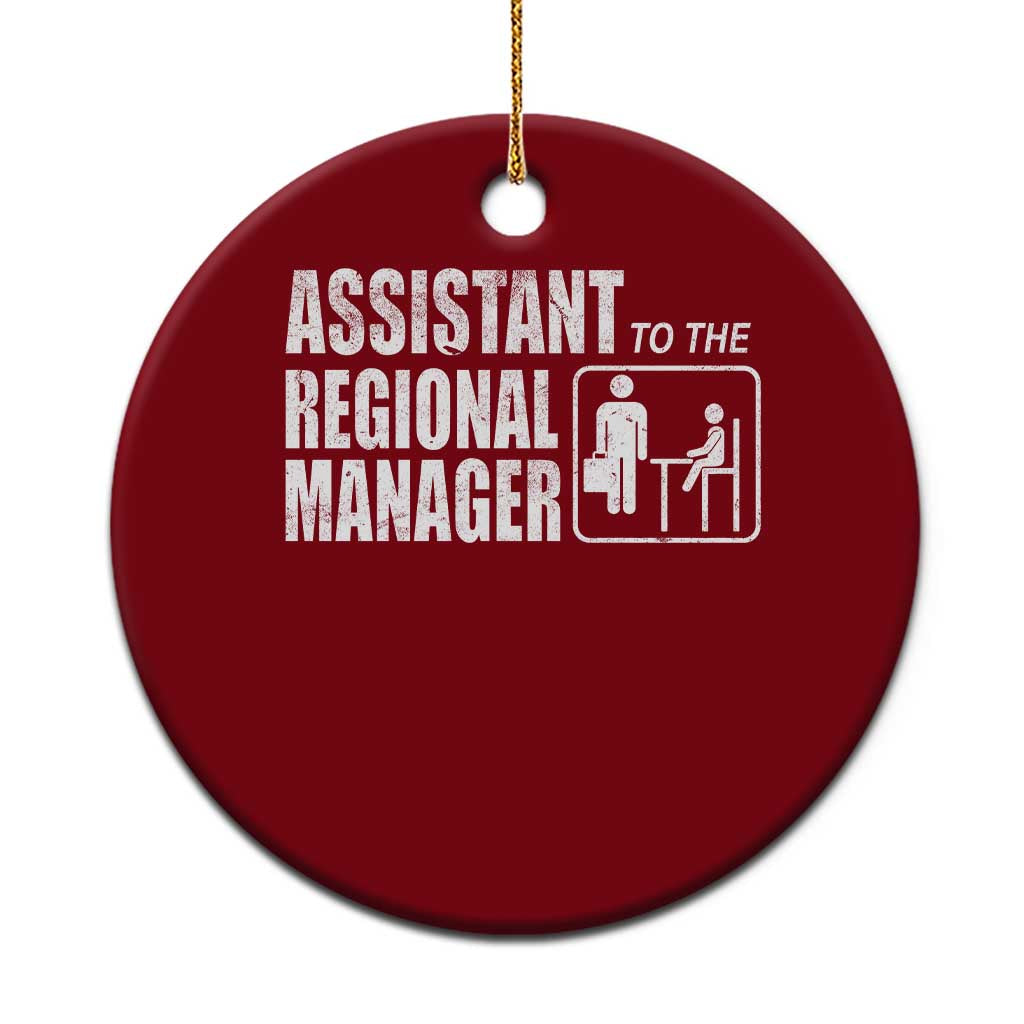 Assistant To The Regional Manager Ceramic Ornament Funny Dad Baby Matching