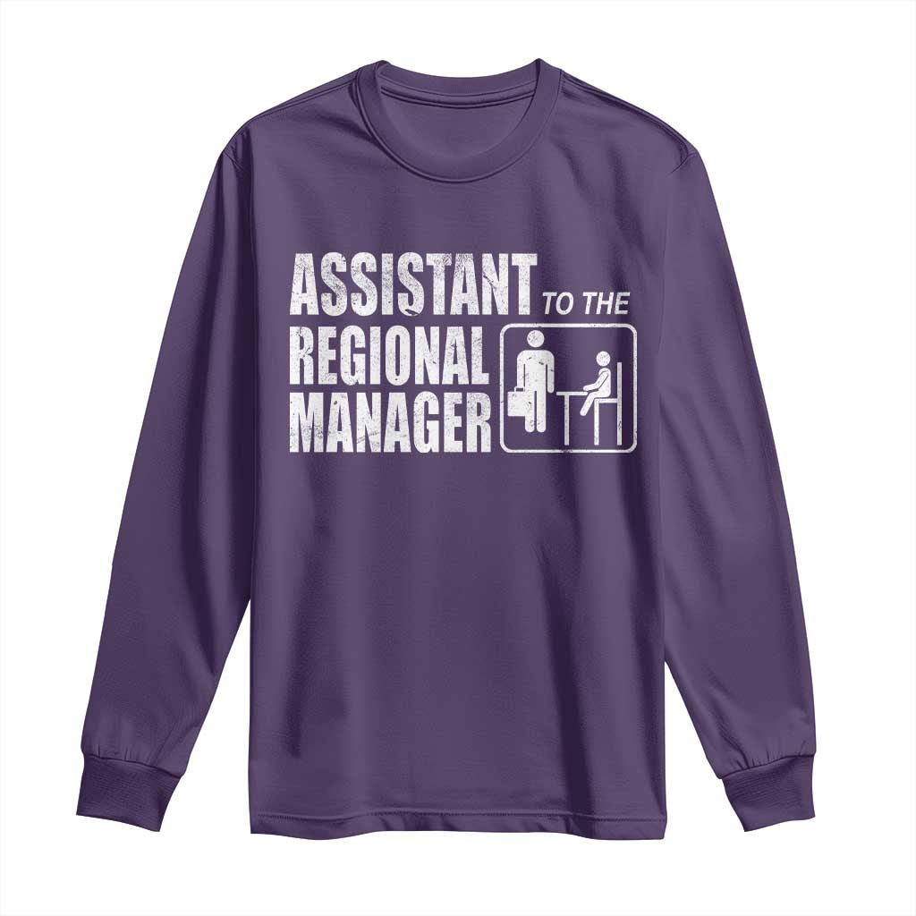 Assistant To The Regional Manager Long Sleeve Shirt Funny Dad Baby Matching