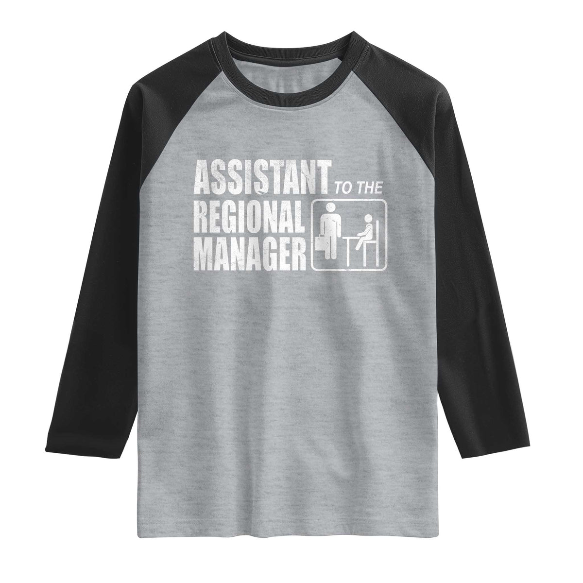 Assistant To The Regional Manager Raglan Shirt Funny Dad Baby Matching