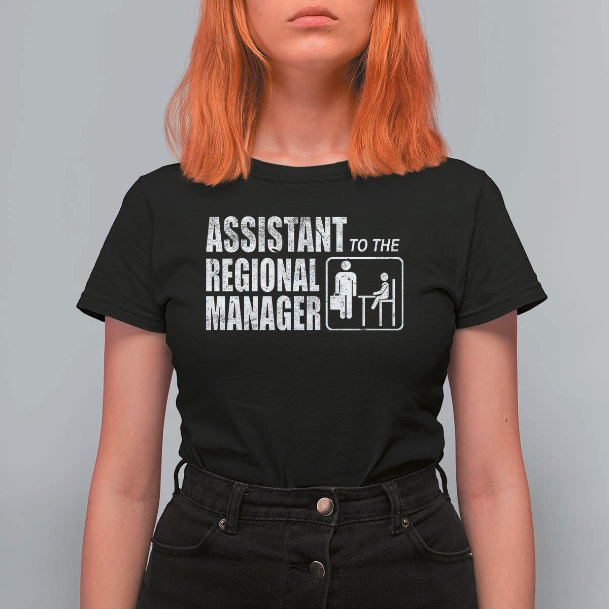Assistant To The Regional Manager T Shirt For Women Funny Dad Baby Matching
