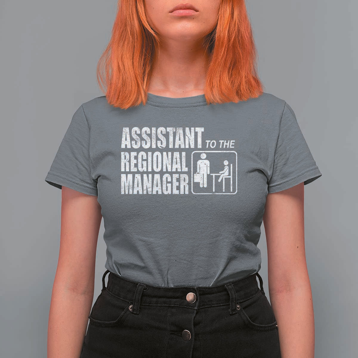Assistant To The Regional Manager T Shirt For Women Funny Dad Baby Matching
