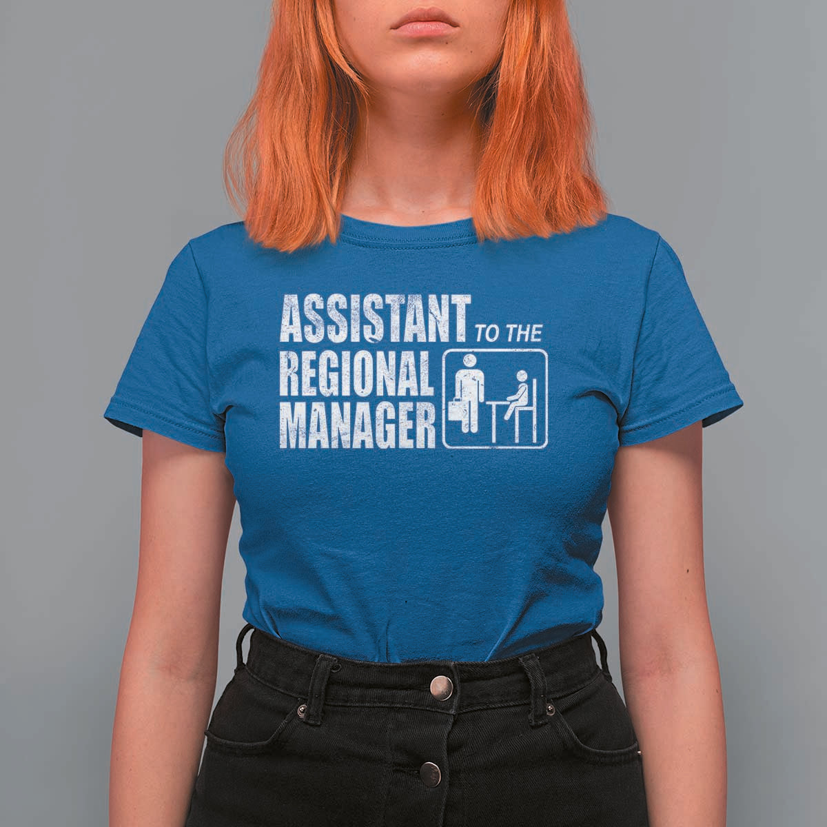 Assistant To The Regional Manager T Shirt For Women Funny Dad Baby Matching