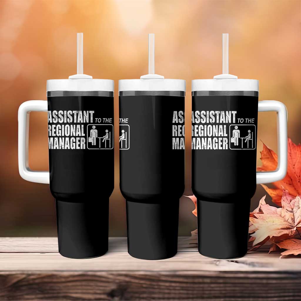 Assistant To The Regional Manager Tumbler With Handle Funny Dad Baby Matching