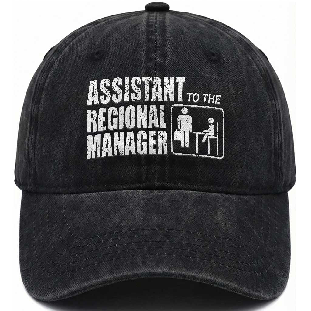 Assistant To The Regional Manager Washed Cotton Baseball Cap Funny Dad Baby Matching