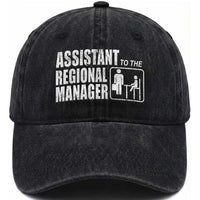 Assistant To The Regional Manager Washed Cotton Baseball Cap Funny Dad Baby Matching