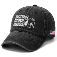 Assistant To The Regional Manager Washed Cotton Baseball Cap Funny Dad Baby Matching