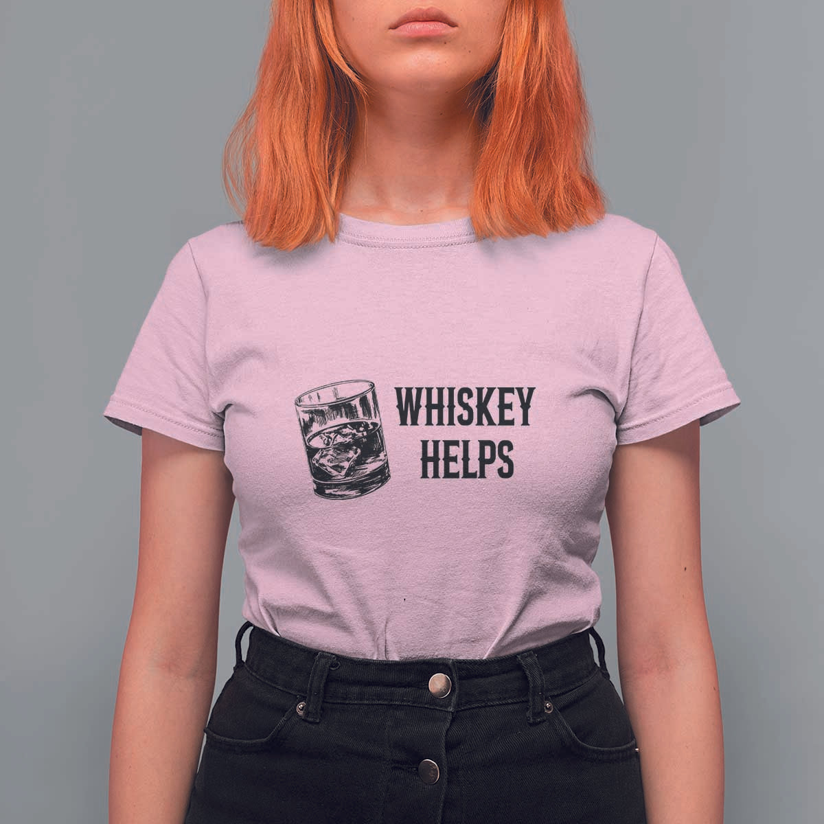 Whisky Lover T Shirt For Women Whiskey Helps Drinks - Wonder Print Shop