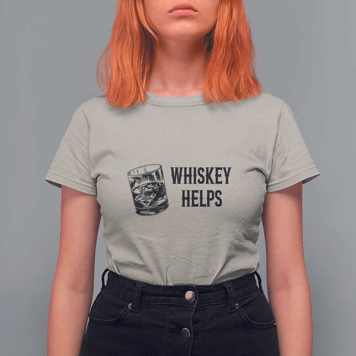 Whisky Lover T Shirt For Women Whiskey Helps Drinks - Wonder Print Shop