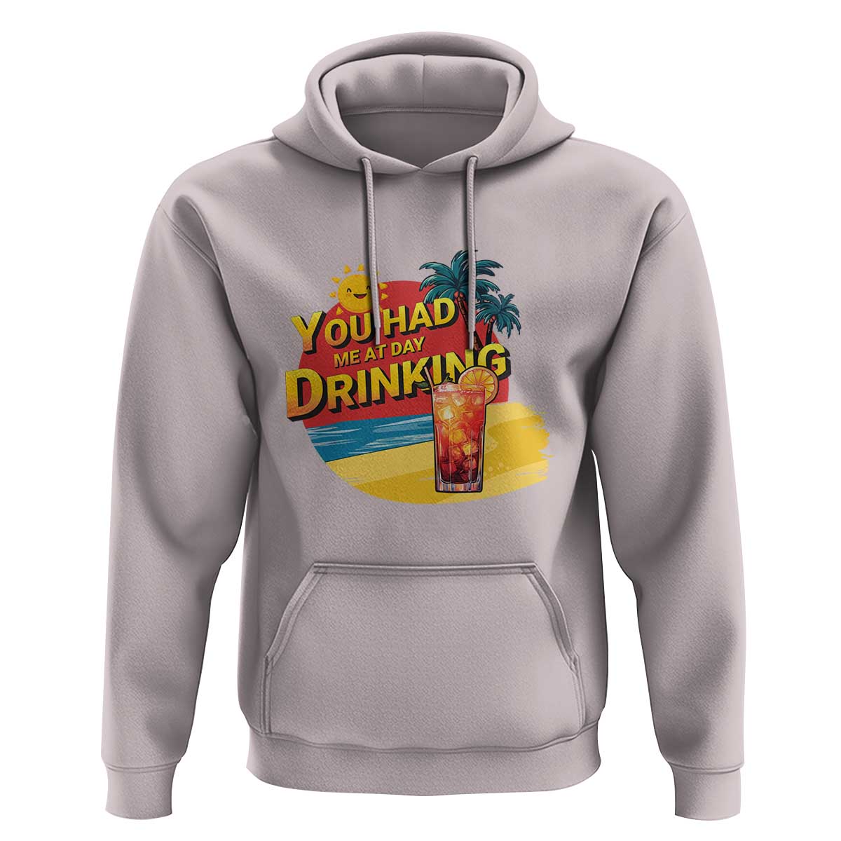 You Had Me At Day Drinking Hoodie Retro Comic Beach Cocktails Drinkers - Wonder Print Shop