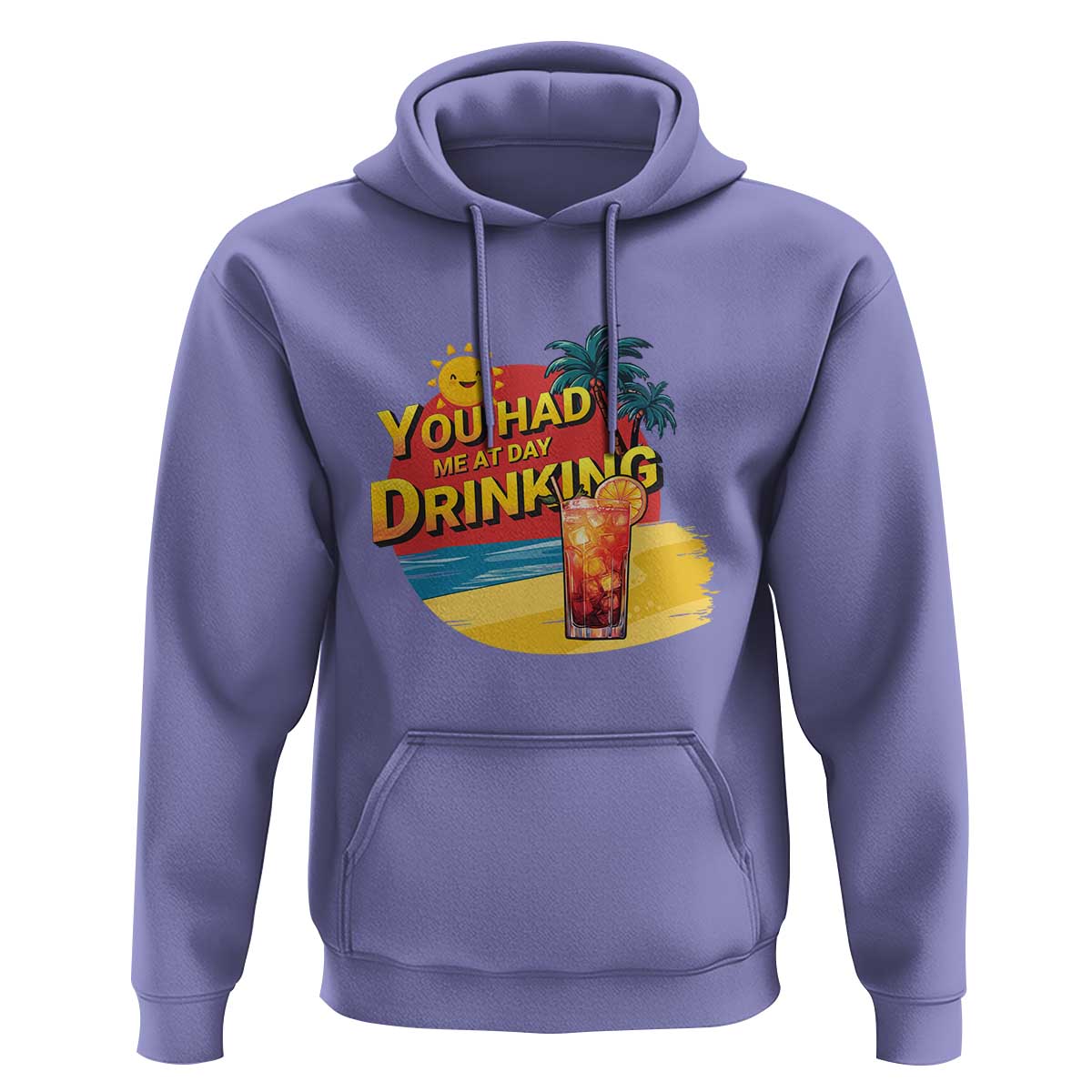 You Had Me At Day Drinking Hoodie Retro Comic Beach Cocktails Drinkers - Wonder Print Shop
