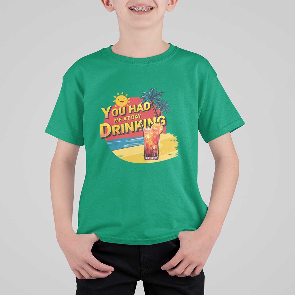 You Had Me At Day Drinking T Shirt For Kid Retro Comic Beach Cocktails Drinkers - Wonder Print Shop