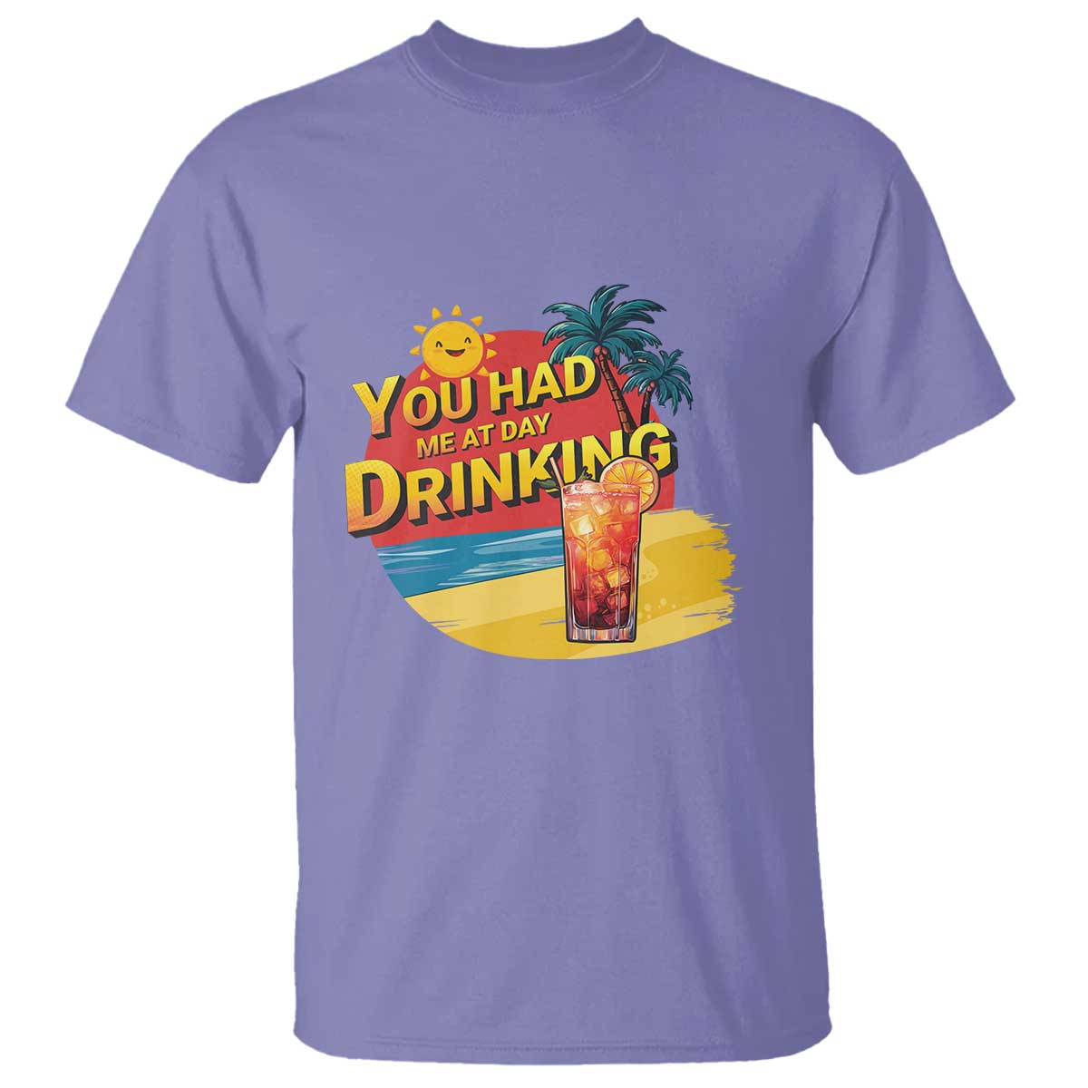 You Had Me At Day Drinking T Shirt Retro Comic Beach Cocktails Drinkers - Wonder Print Shop