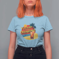 You Had Me At Day Drinking T Shirt For Women Retro Comic Beach Cocktails Drinkers - Wonder Print Shop