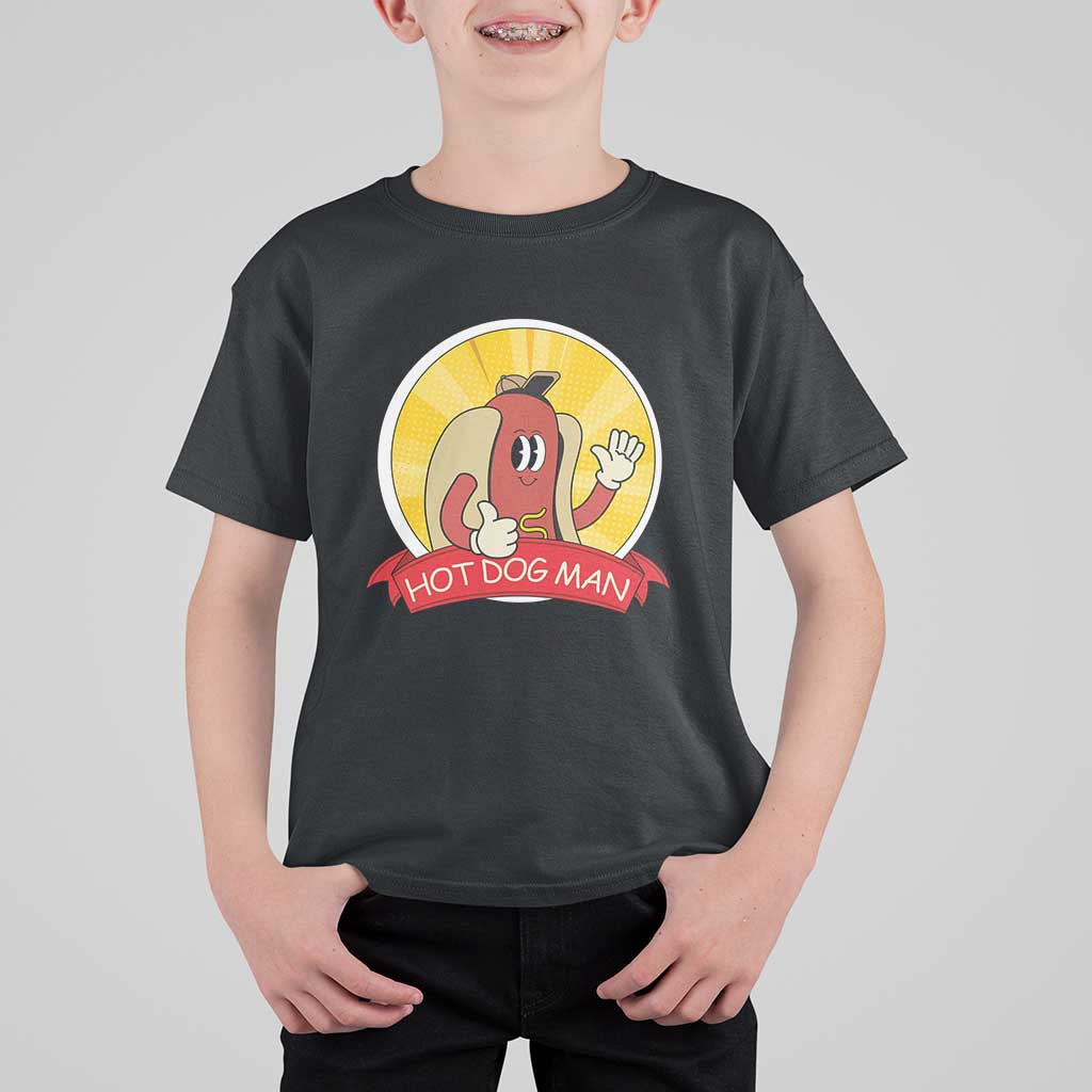 Hot Dog Man T Shirt For Kid Vintage Comic Retro - Wonder Print Shop