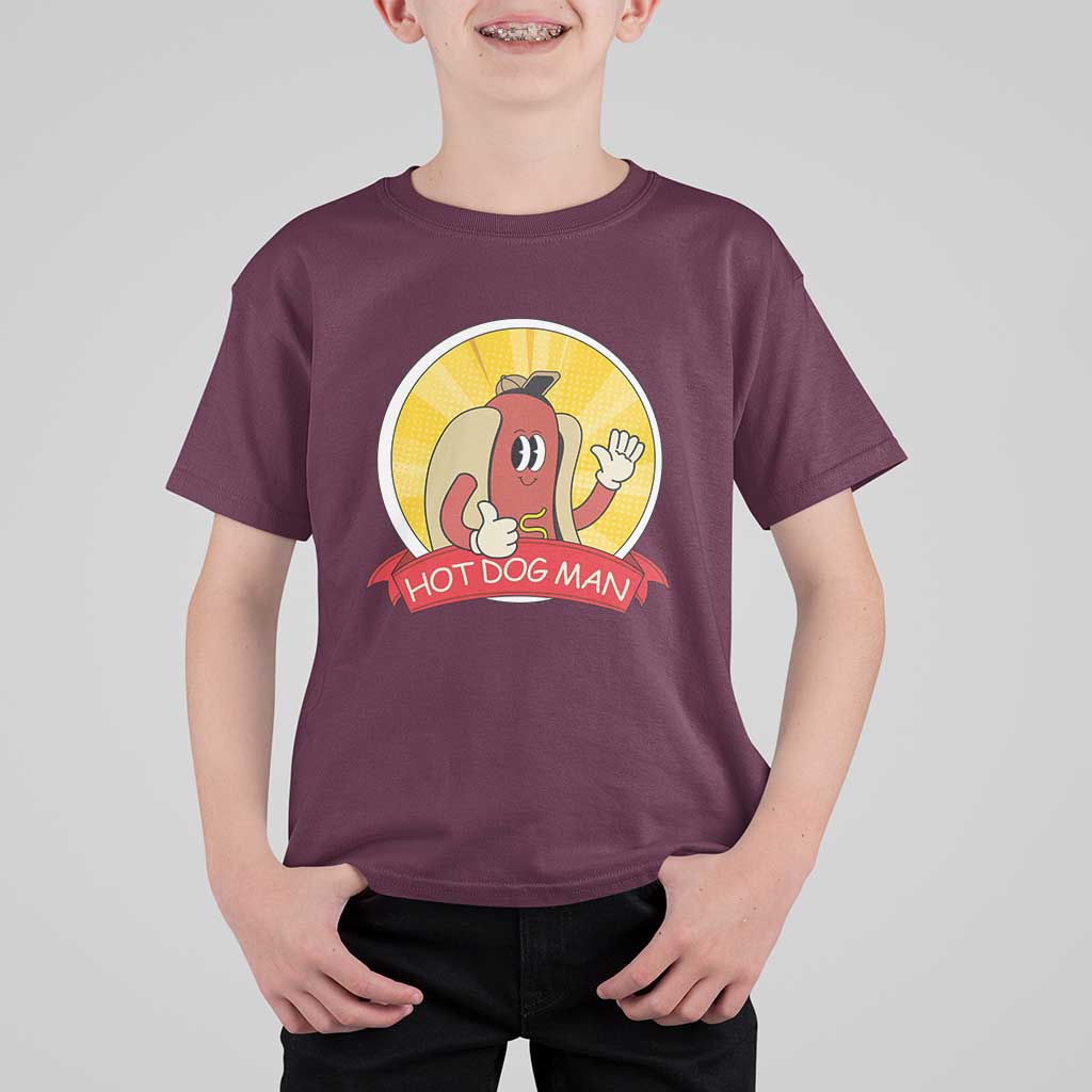 Hot Dog Man T Shirt For Kid Vintage Comic Retro - Wonder Print Shop