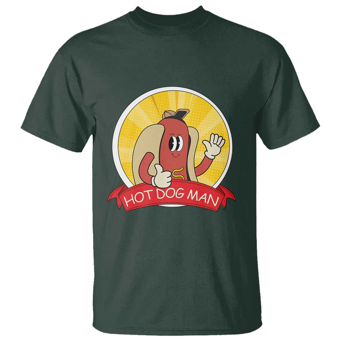 Hot Dog Man T Shirt Vintage Comic Retro - Wonder Print Shop