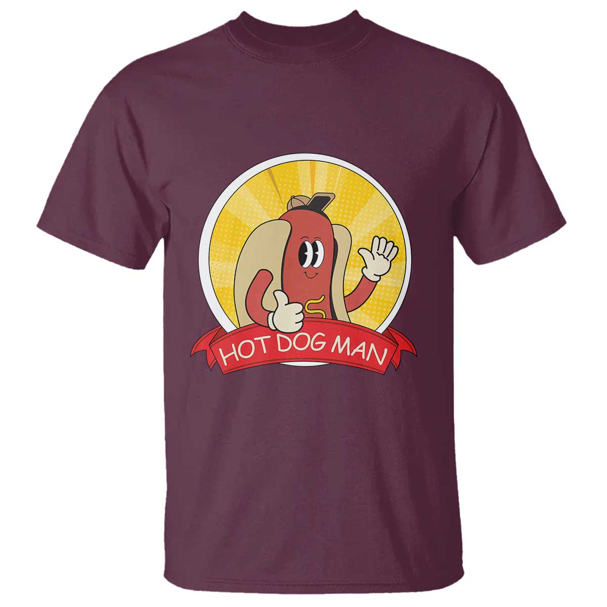 Hot Dog Man T Shirt Vintage Comic Retro - Wonder Print Shop