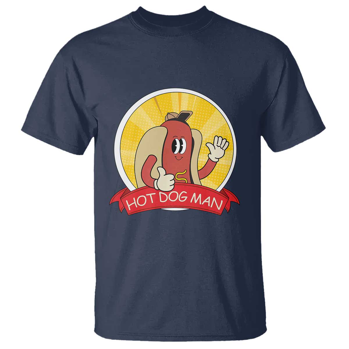 Hot Dog Man T Shirt Vintage Comic Retro - Wonder Print Shop