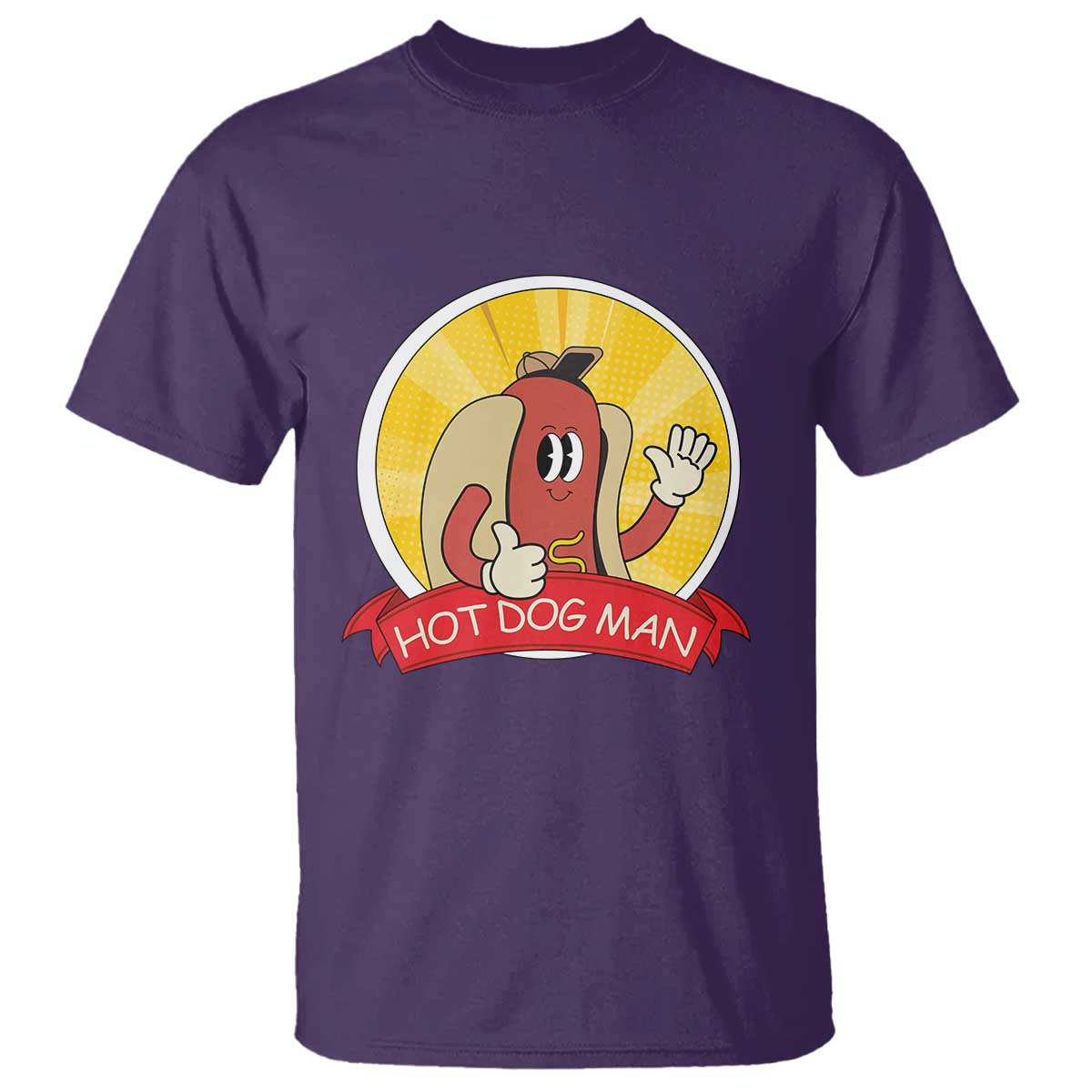 Hot Dog Man T Shirt Vintage Comic Retro - Wonder Print Shop