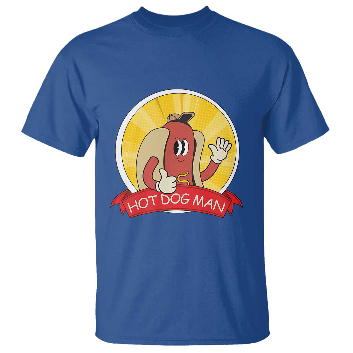 Hot Dog Man T Shirt Vintage Comic Retro - Wonder Print Shop
