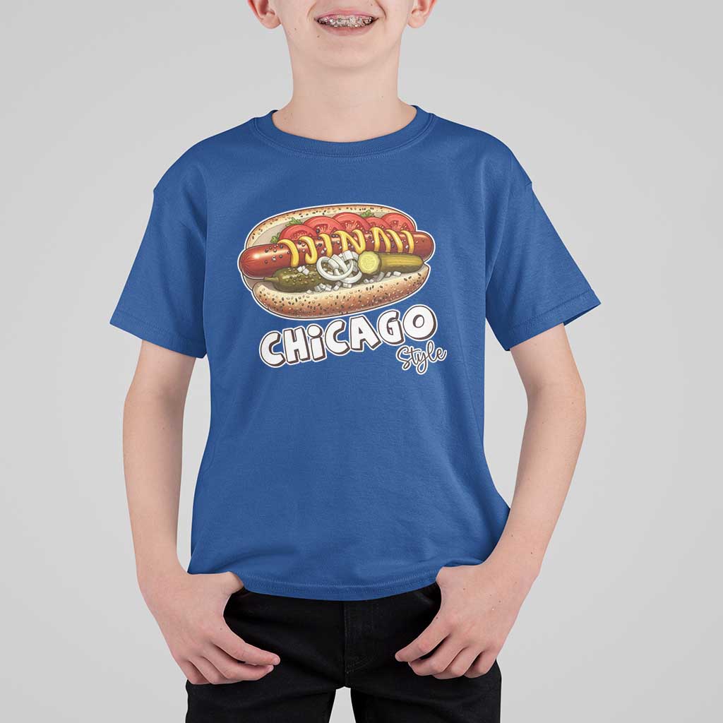 HotDog Lover T Shirt For Kid Chicago Style Hot Dog Vintage Summer Souvenir Travel - Wonder Print Shop