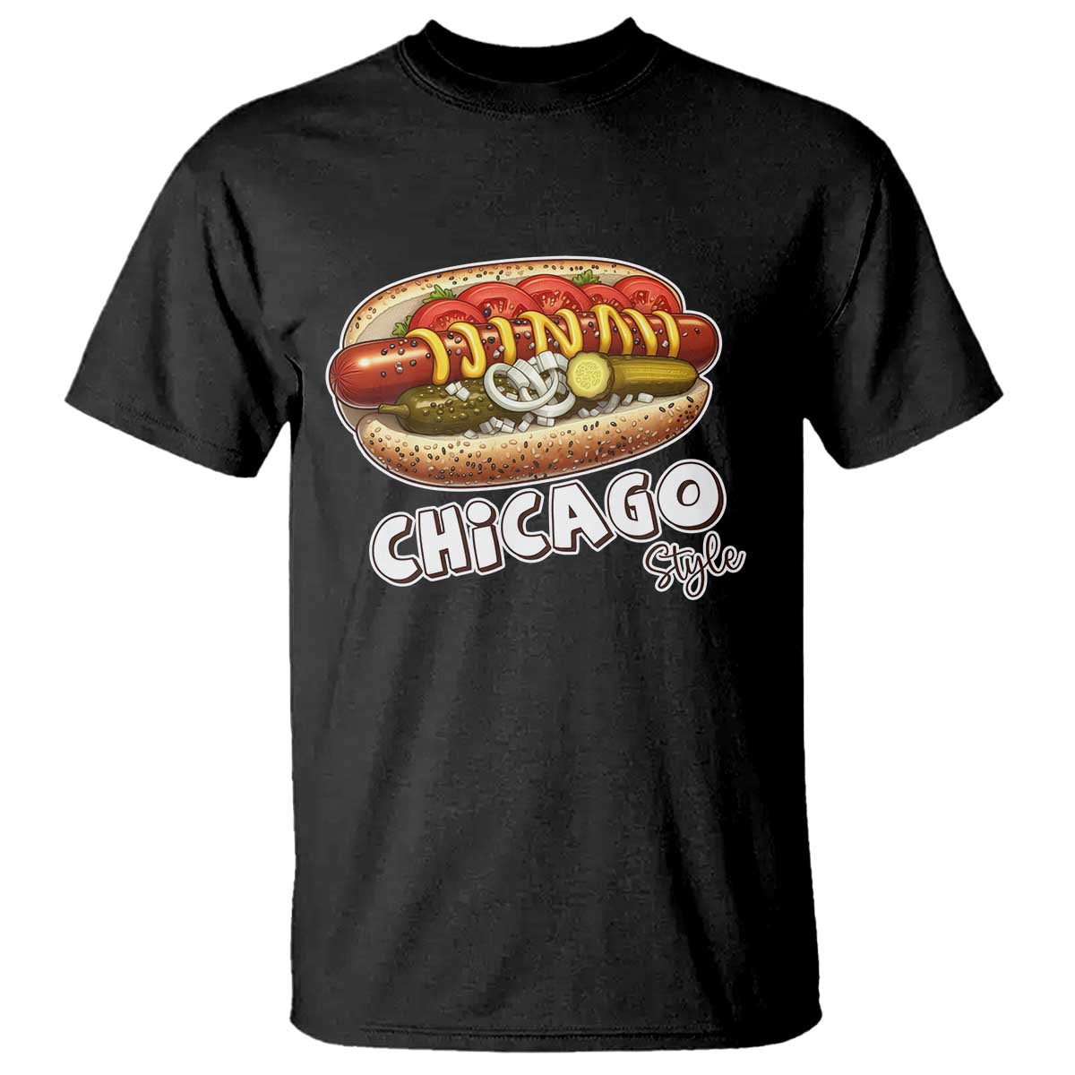 HotDog Lover T Shirt Chicago Style Hot Dog Vintage Summer Souvenir Travel - Wonder Print Shop