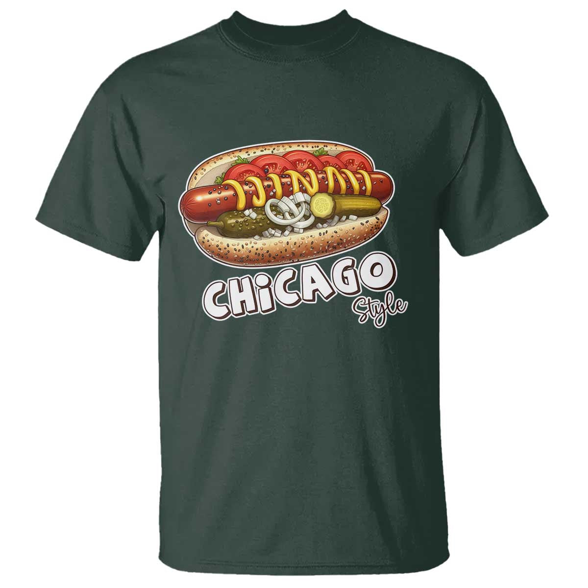 HotDog Lover T Shirt Chicago Style Hot Dog Vintage Summer Souvenir Travel - Wonder Print Shop