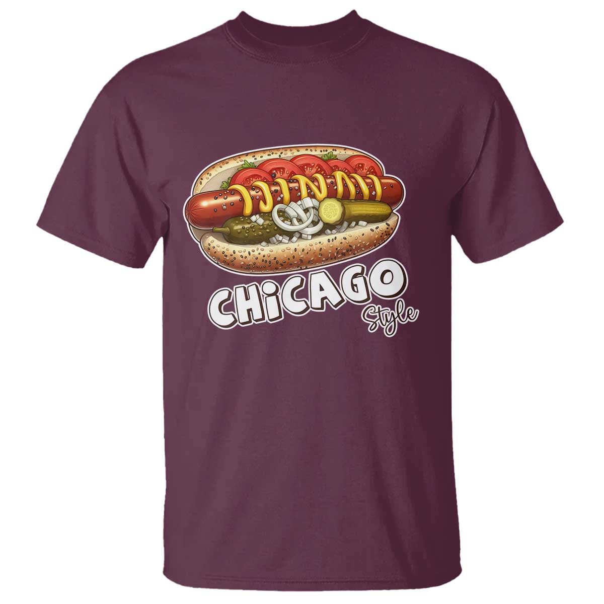 HotDog Lover T Shirt Chicago Style Hot Dog Vintage Summer Souvenir Travel - Wonder Print Shop