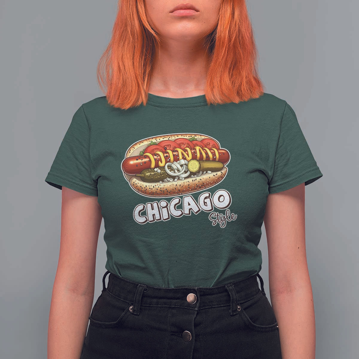 HotDog Lover T Shirt For Women Chicago Style Hot Dog Vintage Summer Souvenir Travel - Wonder Print Shop
