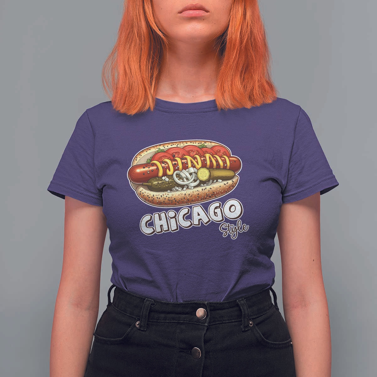 HotDog Lover T Shirt For Women Chicago Style Hot Dog Vintage Summer Souvenir Travel - Wonder Print Shop