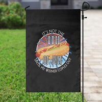 Funny Independence Day Garden Flag It's Not 4th Of July Until My Wiener Comes Out Hot Dog USA Flag