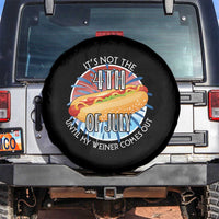 Funny Independence Day Spare Tire Cover It's Not 4th Of July Until My Wiener Comes Out Hot Dog USA Flag