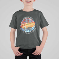 Funny Independence Day T Shirt For Kid It's Not 4th Of July Until My Wiener Comes Out Hot Dog USA Flag - Wonder Print Shop