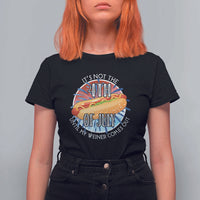 Funny Independence Day T Shirt For Women It's Not 4th Of July Until My Wiener Comes Out Hot Dog USA Flag - Wonder Print Shop