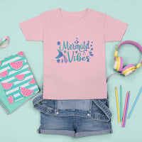 Mermaid Vibes T Shirt For Kid Cute Mermaid Tail Beach - Wonder Print Shop