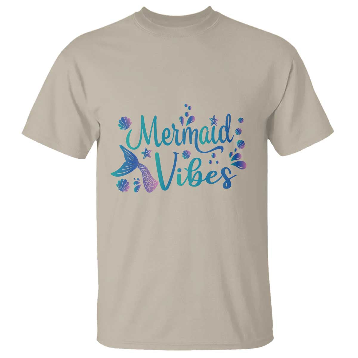 Mermaid Vibes T Shirt Cute Mermaid Tail Beach - Wonder Print Shop