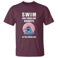 Swimming Lover T Shirt Swim Like There Are Donuts At The Finish Line - Wonder Print Shop