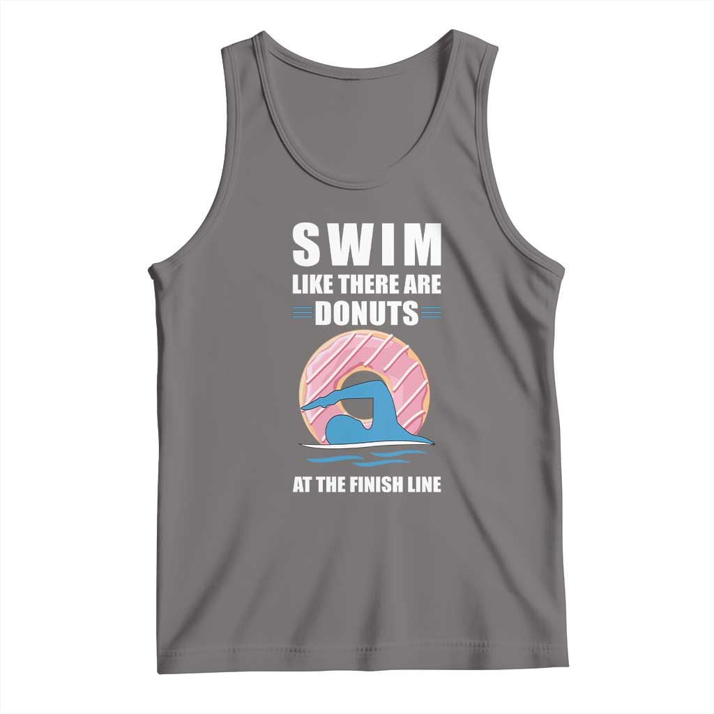 Swimming Lover Tank Top Swim Like There Are Donuts At The Finish Line - Wonder Print Shop