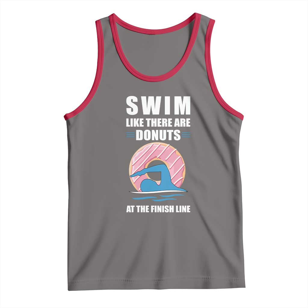 Swimming Lover Tank Top Swim Like There Are Donuts At The Finish Line - Wonder Print Shop